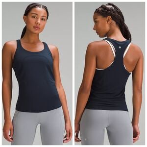 Lululemon Swiftly Racerback Tank Hip Length In True Navy